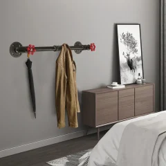 30 kg Väggmonterad industriell hatthängare med tre krokar