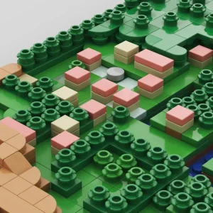 Alternative view of Lätt världskarta byggsats – utbildande modell för barn (MOC-)