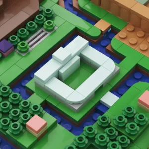 Lätt världskarta byggsats – utbildande modell för barn (MOC-)