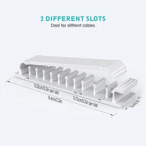 Kabelorganisator och kabelhållare – flexibel kabelhållare och kabelvinda i plast för mus, tangentbord och hörlurar