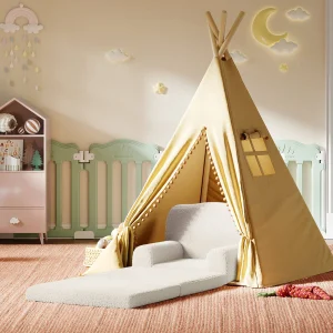 Barnlässoffa i Sherpa – omvandlingsbar barnsoffa och utfällbar säng med tvättbart överdrag, kronformad design 12 Barnlässoffa i Sherpa – omvandlingsbar barnsoffa och utfällbar säng med tvättbart överdrag, kronformad design