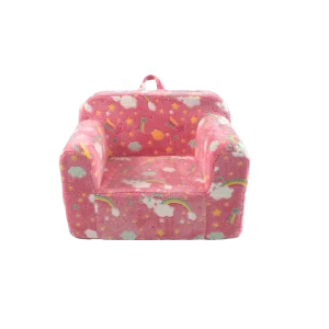 Barnsoffa med bärhandtag och sidofickor – Lättviktigt barnfåtölj