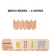 Wood Color 4 hook