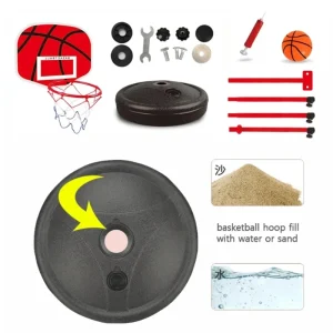 Justerbar barnbasketkorg 63–165 cm – stående ställbar korg för inomhus/utomhus lek