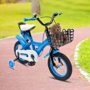 Barncykel 12 tum, blå – stabil kolstålsram och justerbar sadel (2–4 år) 8 Barncykel 12 tum, blå – stabil kolstålsram och justerbar sadel (2–4 år)