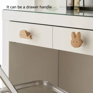 Söt väggkrok i trä för barnrum – djurmotiv, enkel krok för nycklar och upphängning