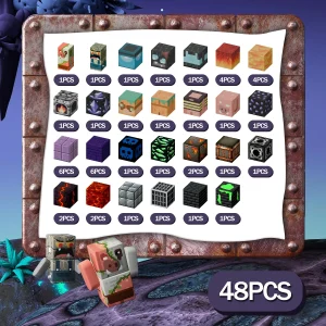 Magnetiska byggblock i voxelstil – byggset för kreativ lek