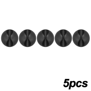 Mini kabelorganisatör – självhäftande kabelhållare för USB-laddning, skrivbord och bil (5/50 st)