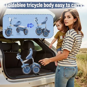 Barntrike med tre hjul – 3-hjuls leksakscykel för barn 3–6 år