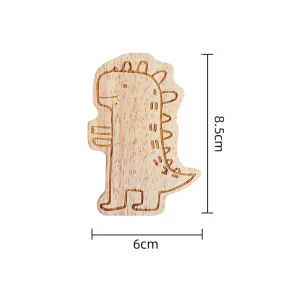Trä-dinosaurie väggkrok – söt barnrumsdekor och nyckel-/klädkrok