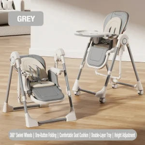Spädbarns- och småbarnsstol – mångsidig matstol för barn, justerbar höjd, hopfällbar 24 Spädbarns- och småbarnsstol – mångsidig matstol för barn, justerbar höjd, hopfällbar
