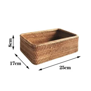 3 Storlekar Rektangulära Vävda Rattan Förvaringskorgar – Nestande Korgar, Handgjorda Wicker-korgar 17 3 Storlekar Rektangulära Vävda Rattan Förvaringskorgar – Nestande Korgar, Handgjorda Wicker-korgar