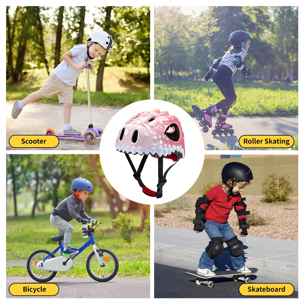 Barnhjälm med 3D‑dinosaurie – justerbar, ventilerad cykel- och skatehjälm 6 Barnhjälm med 3D‑dinosaurie – justerbar, ventilerad cykel- och skatehjälm - Bild 6