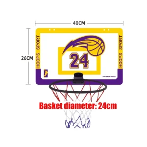 Mini basketkorg för barn – inomhuslek med upphängbar bräda, 40 × 26 cm