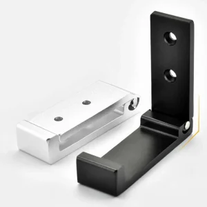 Fällbar vägg-/dörrkrok av aluminiumlegering – rosttålig enkrok för kläder, väskor och hattar