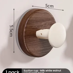 Självhäftande dörrkrok i träimitation – väggmonterad utan borr, handduks- och klädkrok för kök eller badrum