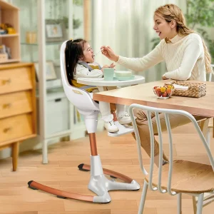 Justerbar barnstol med mångsidiga funktioner – avtagbar bricka och lutningsalternativ
