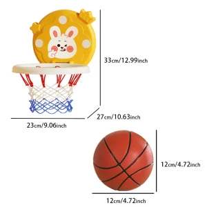 Barnens inomhusbasketkorg för kast – hopfällbar och väggmonterad – lekfullt barnpresent