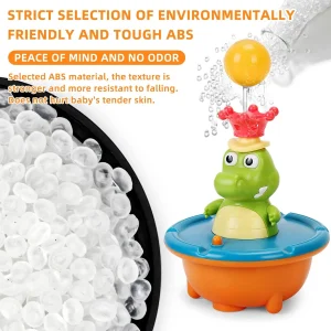 Krokodileksak för barn – Ljussprutande vattenstråle, flytande bad- och poolleksak