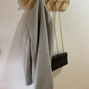 Boho träväggkrok med spiralmönster – femkrokar för entré och sovrum