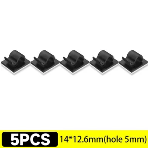 Självhäftande kabelklämmor för kabelhantering (5–50 stycken)