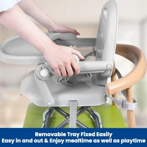 Justerbar mångfunktionell barnmatstol – portabel plastbarnstol för hemmabruk