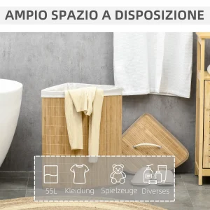 38x38x57 cm Naturlig & Vit Bambu Hörnkorg för Tvätt – 55 L Kapacitet med Lock och Avtagbar Innerpåse för Badrum 9 38x38x57 cm Naturlig & Vit Bambu Hörnkorg för Tvätt – 55 L Kapacitet med Lock och Avtagbar Innerpåse för Badrum