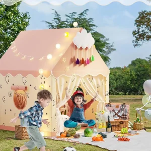 Alternative view of Barntält – Prinsessslott lekstuga, hopfällbart inomhustält utan ljusboll