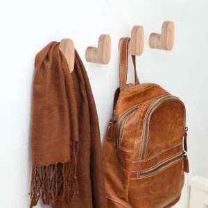 Alternative view of Wooden Hook Key Decorative Holder Door Hanger Wall Coat Rack Multi-Purpose Kitchen Bathroom Accessories Storage Gadgets Organize