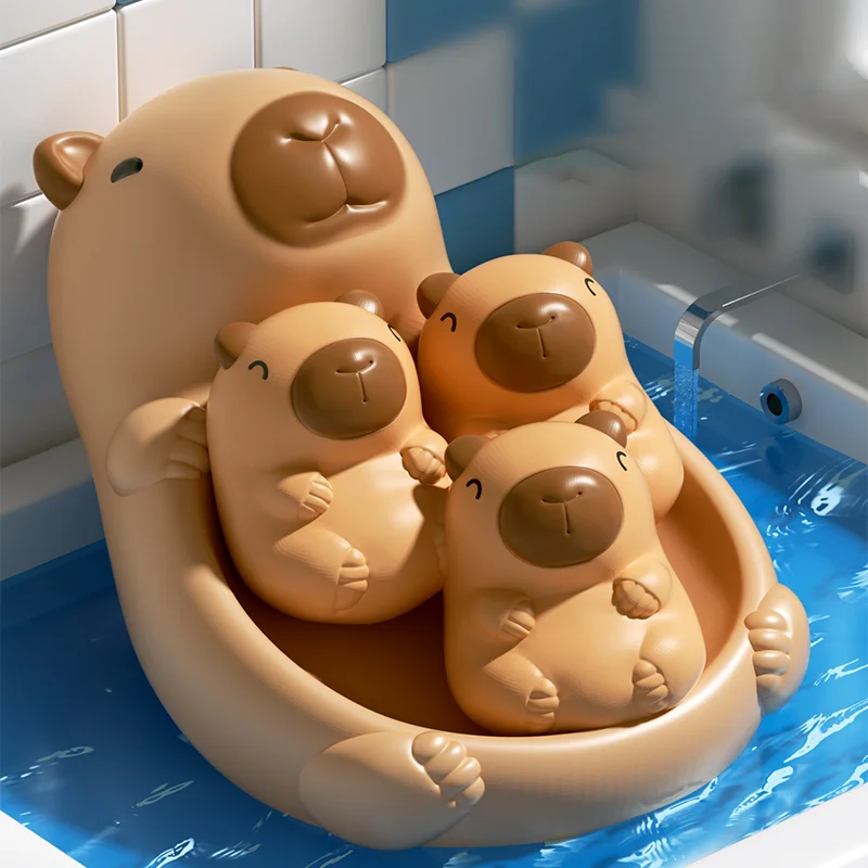 Söt kapybara-inspirerad vattenlek-leksak för bad och lek 7 Söt kapybara-inspirerad vattenlek-leksak för bad och lek - Bild 7