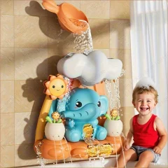 Badleksak för badrum – sugskoppar, snurrande vattenhjul och baby-elefant 32 Badleksak för badrum – sugskoppar, snurrande vattenhjul och baby-elefant