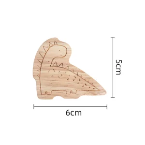 Trä-dinosaurie väggkrok – söt barnrumsdekor och nyckel-/klädkrok