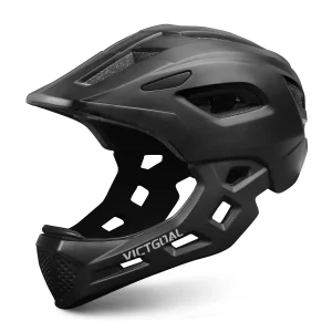 Barnhjälm helhjälm med avtagbar hakdel för cykel och rullskridskor, storlek 52–56 cm