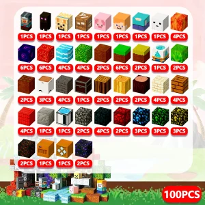 Magnetiska byggblock i voxelstil – byggset för kreativ lek