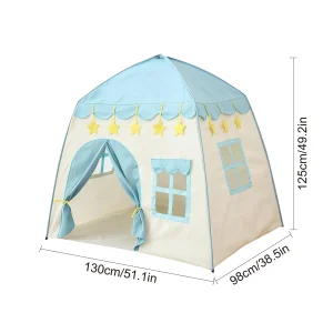 Barnens lekstält i slottstil – blått med stjärndesign