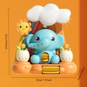 Badleksak för badrum – sugskoppar, snurrande vattenhjul och baby-elefant