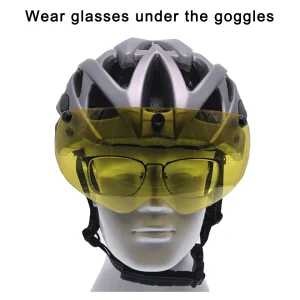 Integrerad cykelhjälm med visir — ultralätt PC/EPS, storlekar M–XL