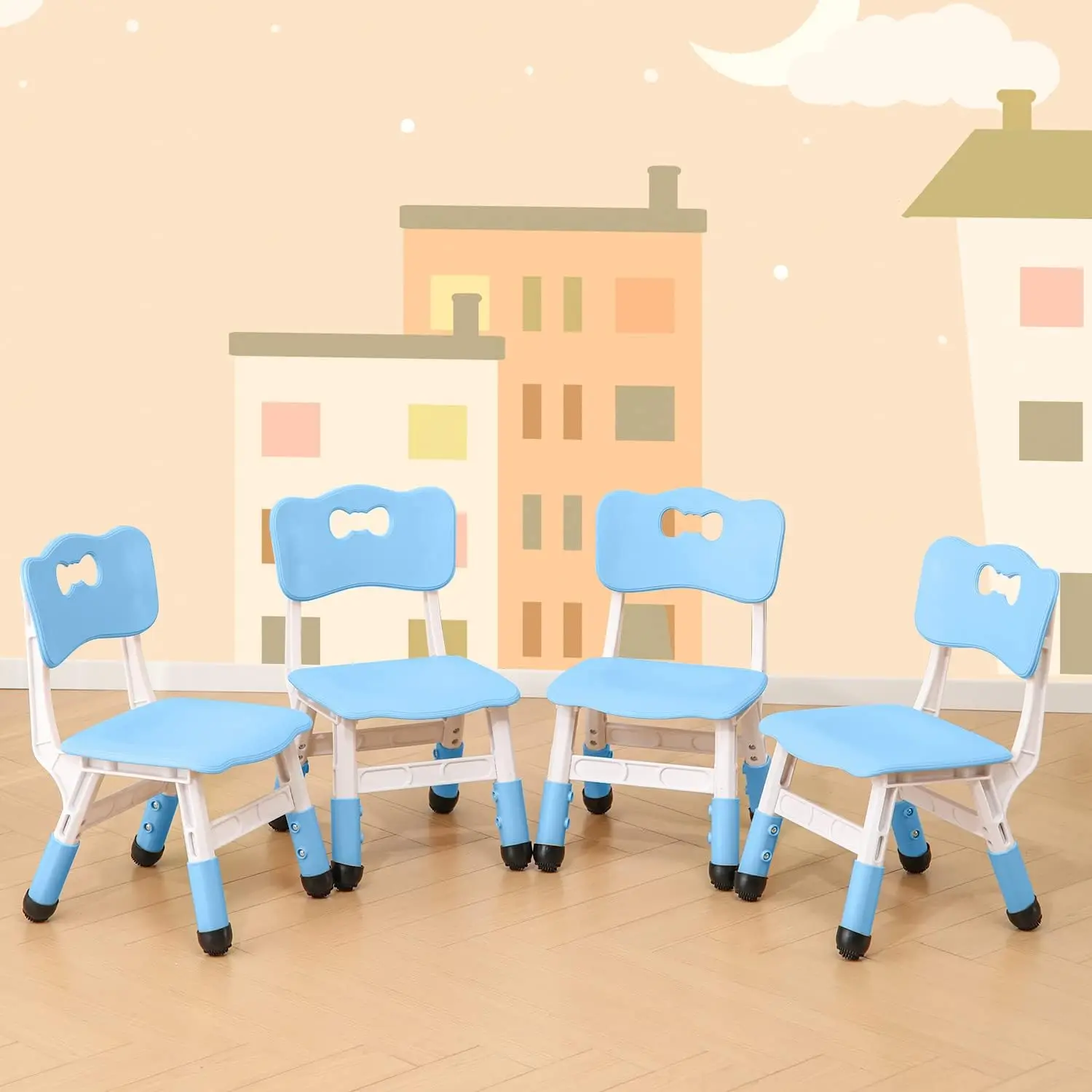 3-nivåers justerbar stapelbar barnstol – för lekrum, skola, daghem och hem 1 3-nivåers justerbar stapelbar barnstol – för lekrum, skola, daghem och hem