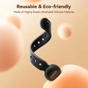 6-pack magnetiska kabelhållare (11 cm) med justerbart band – krok- och loop-organisation för hemmabruk