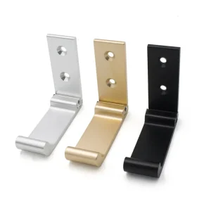 Fällbar vägg-/dörrkrok av aluminiumlegering – rosttålig enkrok för kläder, väskor och hattar