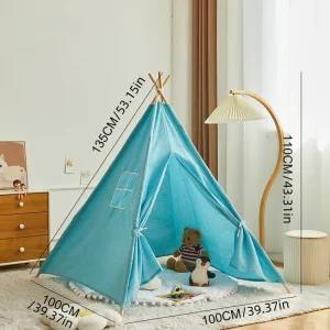 1,35 m barnens tält – inomhuslek i teepee-stil
