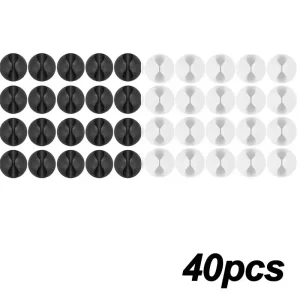 Mini kabelorganisatör – självhäftande kabelhållare för USB-laddning, skrivbord och bil (5/50 st)