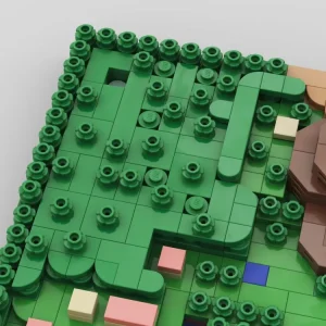 Lätt världskarta byggsats – utbildande modell för barn (MOC-)