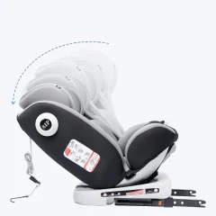 AP02 Bilbarnstol – 360° roterbar med ISOFIX, grupp 0+/1/2/3 (9–36 kg/0–12 år), 5-punktsbälte