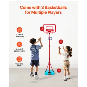 Justerbar barnbasketkorg 104–190 cm – för inomhus- och utomhusbruk