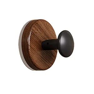 Självhäftande dörrkrok i träimitation – väggmonterad utan borr, handduks- och klädkrok för kök eller badrum