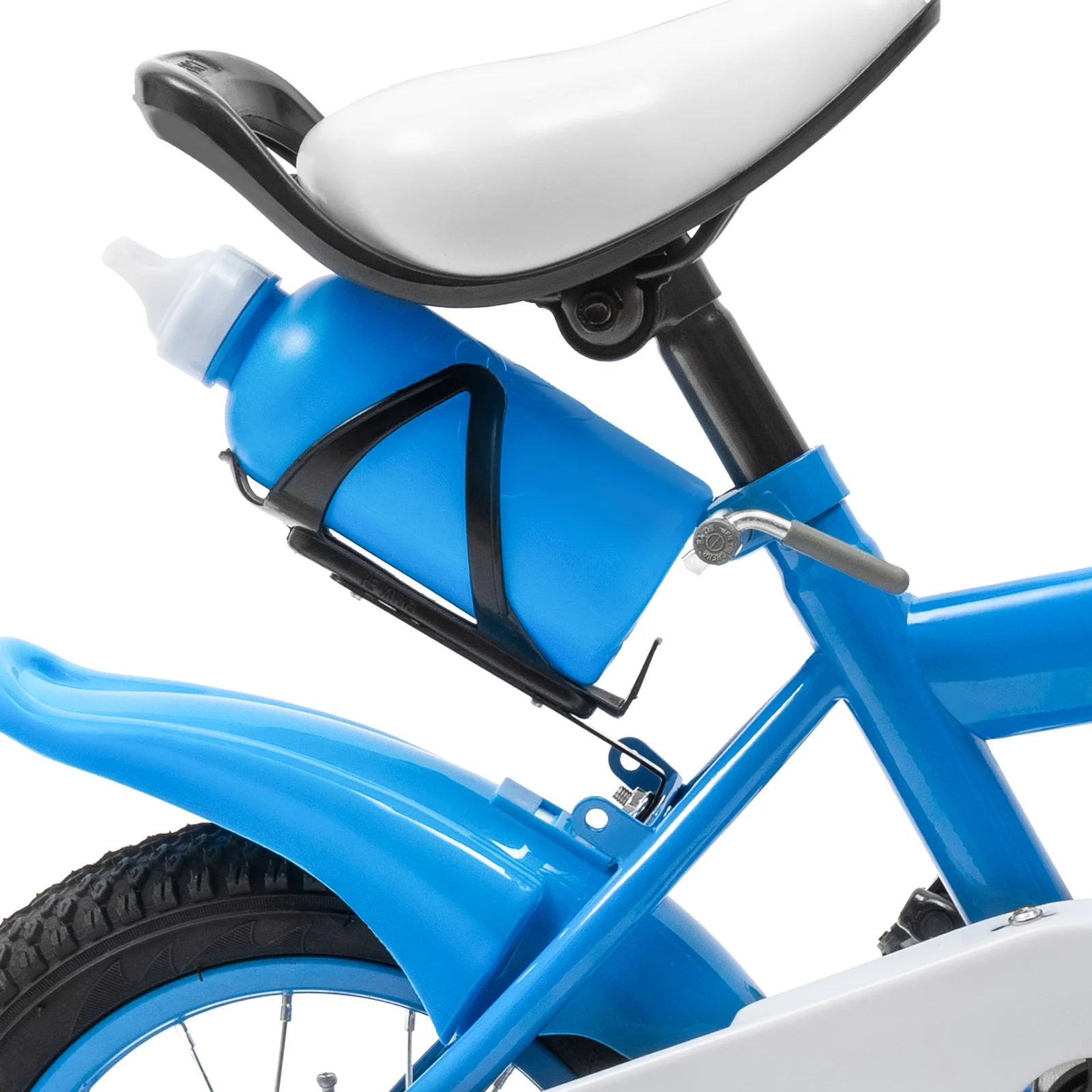 Barncykel 12 tum, blå – stabil kolstålsram och justerbar sadel (2–4 år) 5 Barncykel 12 tum, blå – stabil kolstålsram och justerbar sadel (2–4 år) - Bild 5