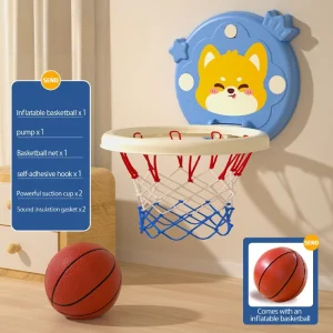 Barnens inomhusbasketkorg för kast – hopfällbar och väggmonterad – lekfullt barnpresent