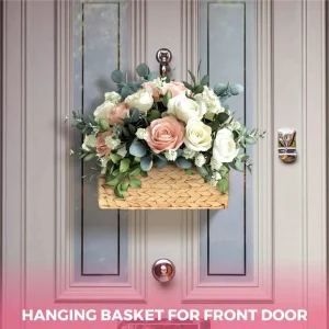 Vävd väggförvaringskorg av växtfiber för tidskrifter