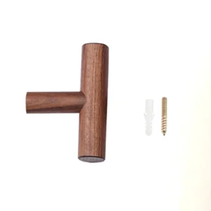 Hängkrok i massivt trä – väggmonterad 3-krokar för jackor, nycklar och accessoarer
